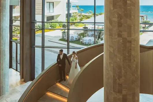 Pre Function Staircase Wedding, Weddings at Amara, Limassol